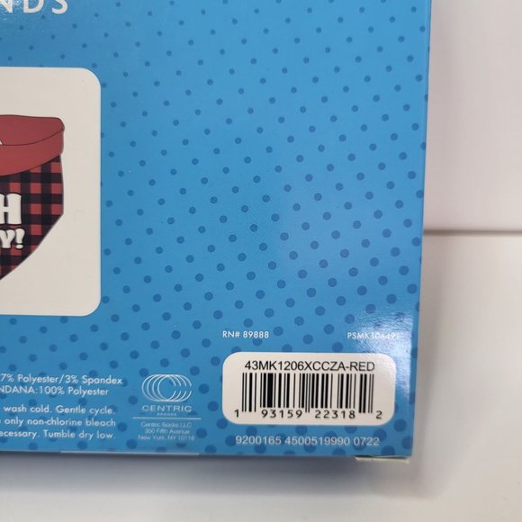 New Disney Mickey Mouse Pet Owner Matching Set Crew Socks Dog Bandana Plaid Red - Picture 10 of 15